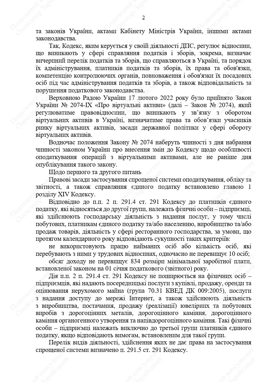 Криптовалюта і ФОП на єдиному податку